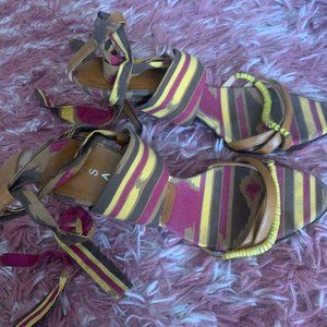 Sexy Casadei lace up strap shoes